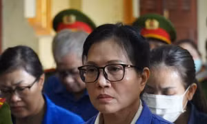 Bà Lê Thúy Hằng tại phiên tòa.
