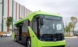 Chiếc xe buýt điện do doanh nghiệp trong nước sản xuất. Ảnh: T.Đ 