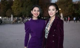 Hoa hậu Kỳ Duyên hội ngộ ngôi sao Thái Lan Mai Davika tại Paris Fashion Week
