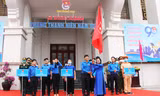 Lê khởi động Tháng Thanh niên năm 2021 của Tuổi trẻ Quảng Nam. Ảnh H. Văn.