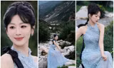 Dương Tử dịu dàng, đẹp tựa như nước trong chiếc váy dài màu xanh