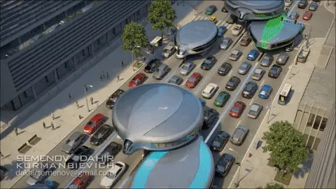 Xe bus đi trên đầu các phương tiện khác: Tắc đường ư, quên đi