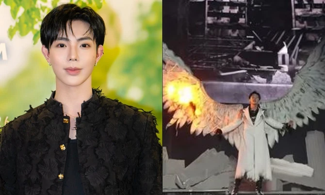 "Anh trai" ERIK gặp sự cố cháy đạo cụ khi đang trình diễn, vô tình "tạo meme"