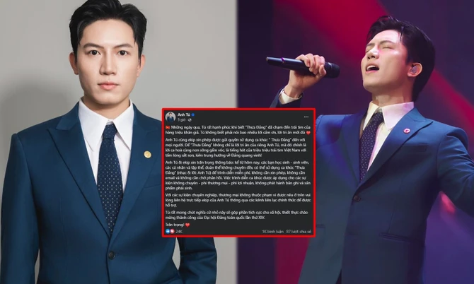 Anh Tú đưa ra tuyên bố quan trọng, miễn phí trình diễn một bài hát cho khán giả