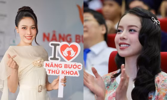 Hoa hậu Thanh Thủy, Á hậu Phương Anh, Ngọc Hằng tươi tắn tại Nâng bước Thủ khoa 2024