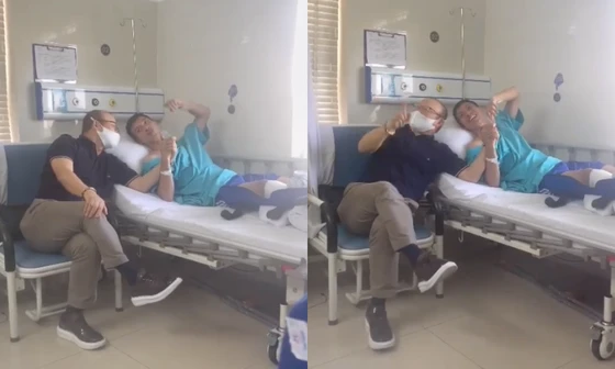 Khoảnh khắc cực đáng yêu của "bố Park" và Hùng Dũng: "Em ổn rồi, thầy yên tâm nhé!"