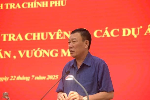 Tổng thanh tra Đoàn Hồng Phong phát biểu tại cuộc họp. 9999.jpg