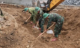 Tìm thấy hài cốt liệt sĩ tại khu vực Di tích lịch sử Trường Bồ Đề