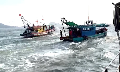Tàu cá '3 không' bao vây, thách thức lực lượng chức năng trên biển An Giang