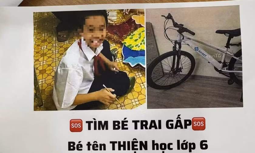 Lần theo chiếc xe đạp, Công an tìm thấy học sinh mất tích cách nhà 20km