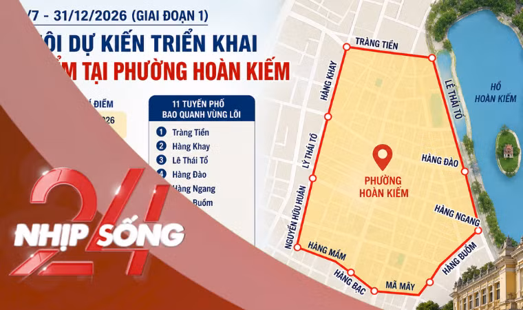 NHỊP SỐNG 24: Chủ tịch Hà Nội nói về lộ trình thí điểm vùng phát thải thấp trong Vành đai 1