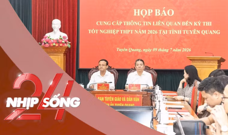NHỊP SỐNG 24: 100% học sinh tại điểm thi Trường THPT Chuyên Tuyên Quang mong muốn được thi lại 