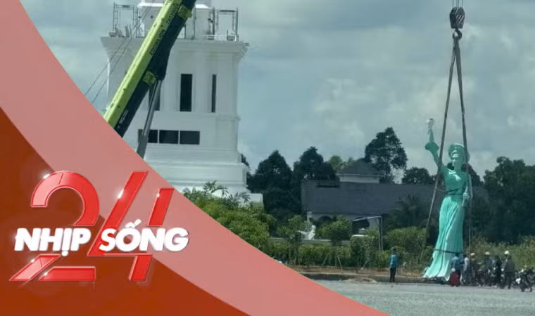 NHỊP SỐNG 24: Vụ tượng 'Nữ thần khai phóng' xây không phép, sai quy hoạch: Tự tháo dỡ vẫn bị phạt?