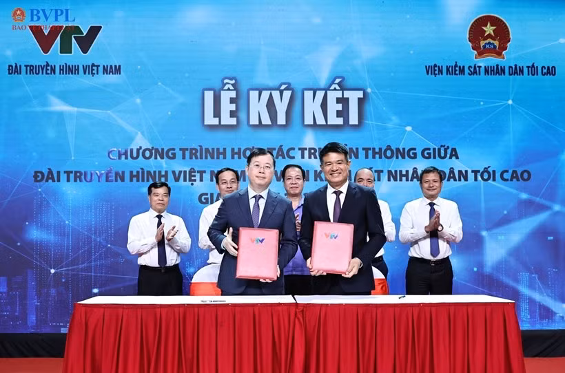 Lễ ký kết Chương trình hợp tác truyền thông giữa VKSND tối cao và Đài Truyền hình Việt Nam (VTV) giai đoạn 2027 – 2030 diễn ra thành công tốt đẹp.