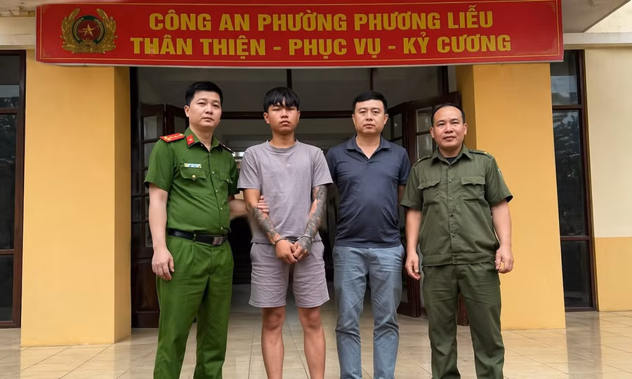 Đối tượng Ngoan bị bắt giữ khi đang lẩn trốn tại phường Phương Liễu, tỉnh Bắc Ninh