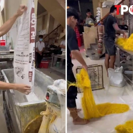 NÓNG 12/1: Công an TPHCM đột kích cơ sở 10 năm sản xuất hàng trăm tấn mì trộn chất cấm