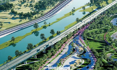 Hình ảnh thiết kế trục Đại lộ cảnh quan sông Hồng hơn 850 nghìn tỷ đồng