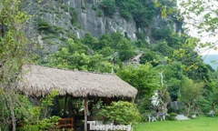 Độc đáo ngôi chùa làm bằng tranh tre trong núi đá ở Thanh Hóa