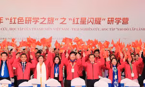 Đoàn đại biểu thanh niên Việt Nam tham gia Hành trình đỏ năm 2025Ảnh: Xuân Tùng