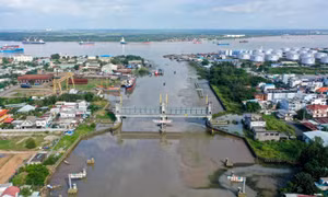 Một cống ngăn triều thuộc dự án chống ngập 10.000 tỷ đồngẢnh: Duy Anh