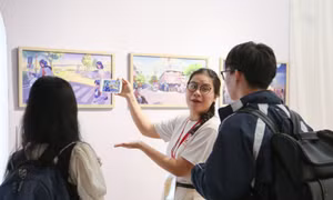 Triển lãm của người trẻ luôn ứng dụng công nghệ, trí tuệ nhân tạo Ảnh: Giang Thanh 
