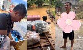 Xúc động giữa mùa lũ: Bố mẹ làm tất cả vì con, người mạnh mẽ nhất cũng khóc