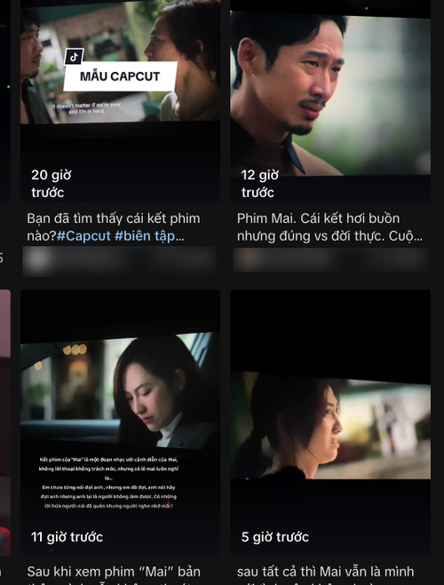 Nhiều người tiết lộ đoạn kết phim Mai của Trấn Thành lên TikTok. Ảnh: CMH.