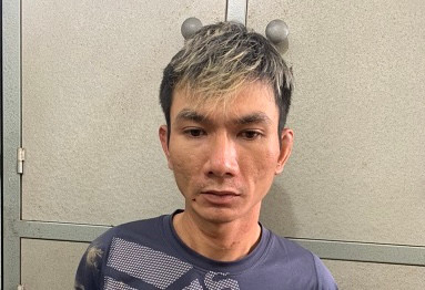 Đối tượng Lương Văn Đạt tại cơ quan công an.