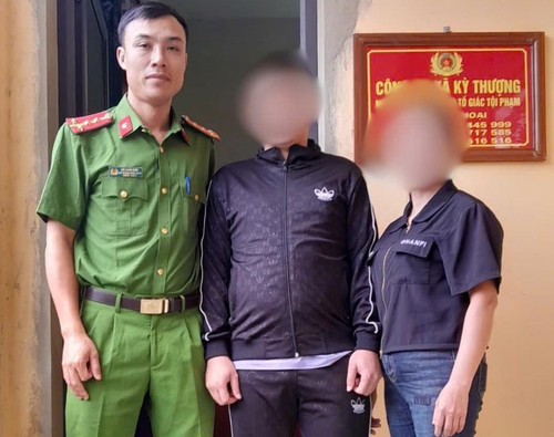 Cháu T. được công an phối hợp giải cứu thành công.