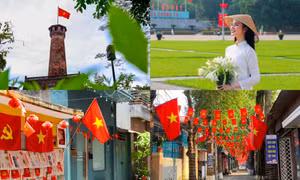 Dưới những lá cờ Tổ quốc, bình yên lan tỏa trong sắc đỏ tự hào