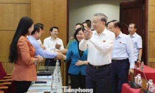Tổng Bí thư Tô Lâm tiếp xúc cử tri 11 phường ở Hà Nội