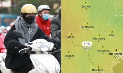 Không khí lạnh mạnh sắp về miền Bắc, khi nào Hà Nội có thể chạm mức 11 độ C?