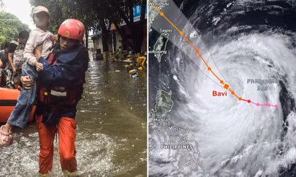 So sánh quy mô và cường độ của bão Bavi với bão Yagi.