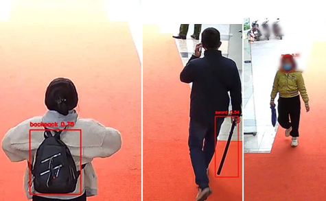 Hình ảnh camera AI nhận diện đặc điểm nhận dạng, hành vi của người tới phòng giao dịch ngân hàng.