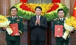 Chủ tịch nước trao Quyết định thăng quân hàm Thượng tướng đối với đồng chí Đỗ Xuân Tụng và đồng chí Đỗ Văn Bảnh
