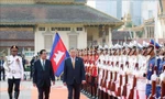 Lễ đón trọng thể Tổng Bí thư Tô Lâm thăm cấp Nhà nước tới Vương quốc Campuchia