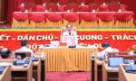 Hình ảnh phiên thảo luận tại các Tổ đại biểu của Đại hội đại biểu Đảng bộ Công an Trung ương 