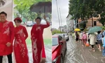 Chú rể Ninh Bình rước dâu giữa ngày Hà Nội ngập nặng, kể trải nghiệm nhớ đời