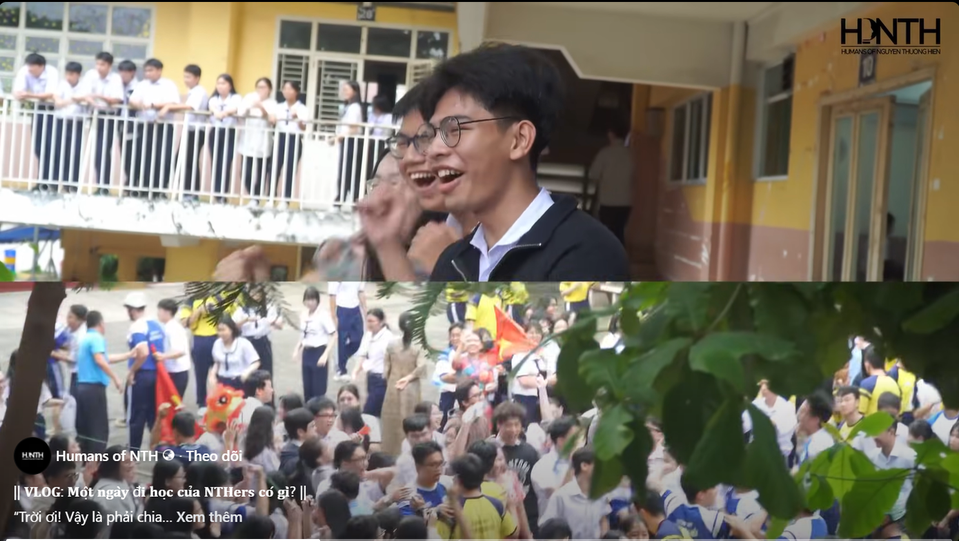 Giờ chơi luôn thật náo nhiệt từ dưới sân đến trên lầu (Nguồn: Humans of NTH)