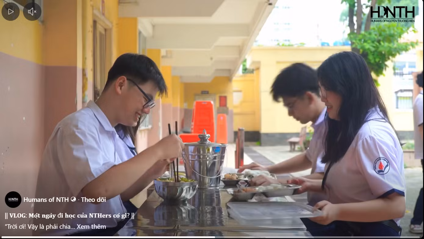 Giờ ăn trưa luôn thật vui vẻ với nhiều câu chuyện và tiếng cười (Nguồn: Humans of NTH)