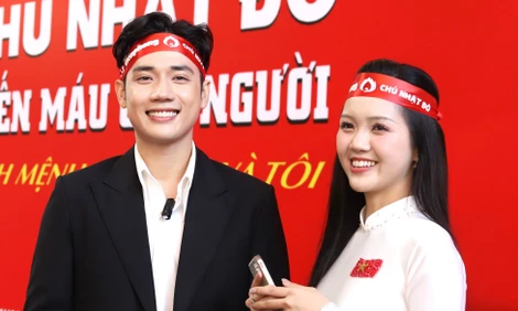 MC Mỹ Vân, Á vương Minh Toại hiến máu ở Chủ Nhật Đỏ