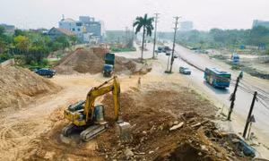 Toàn cảnh công trường cao tốc hơn 5.000 tỷ đồng nối Đại lộ Thăng Long - Hòa Bình 