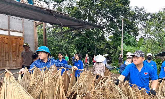 Thanh niên Tuyên Quang cuối tuần chỉnh trang đường làng ngõ xóm