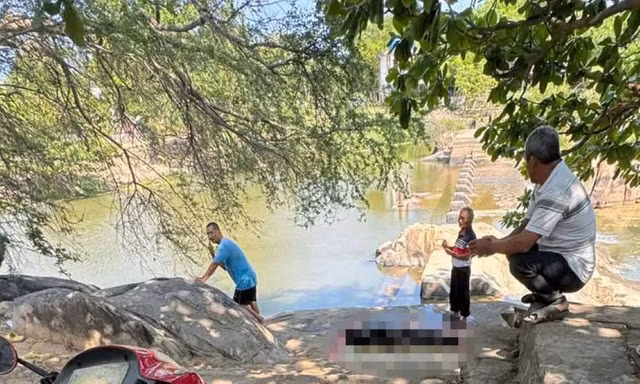 Khu vực phát hiện thi thể.