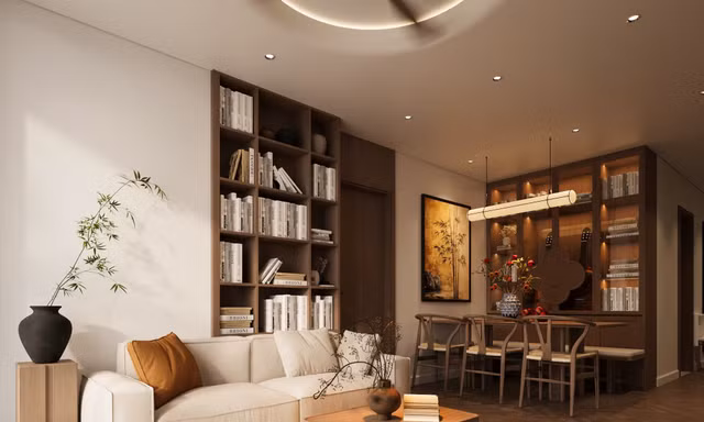 Căn hộ hoàn thiện nội thất theo yêu cầu của gia chủ 'giữ nguyên màu cửa cũ'