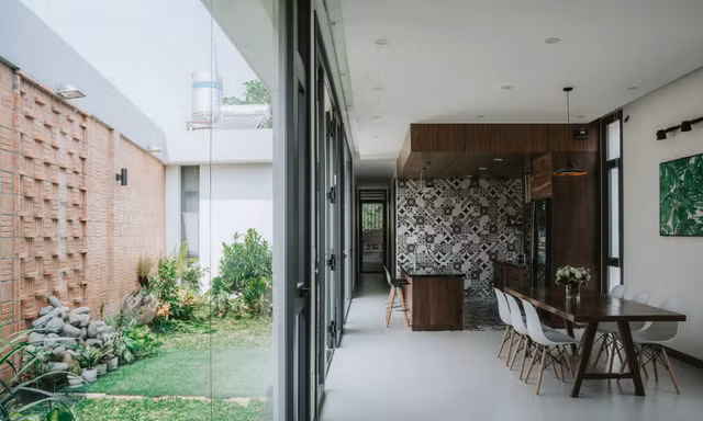 Nhà cấp 4 nở hậu với khu vườn xanh 