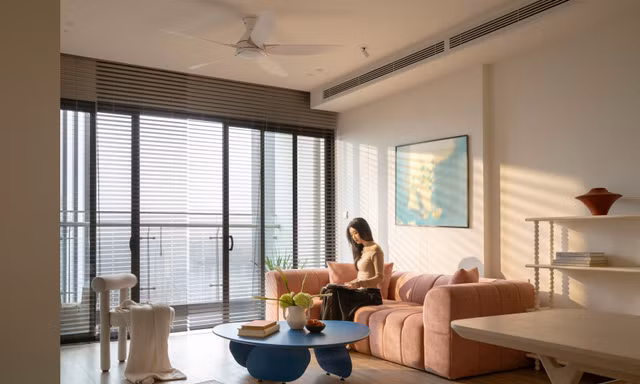Thiết kế căn hộ 144m2 với gam màu tươi sáng khởi tạo năng lượng tích cực cho gia chủ