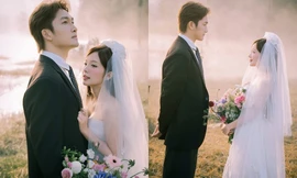 Bộ ảnh cưới của Đình Tú - Ngọc Huyền có gì khác lạ so với ảnh cưới sao Việt?