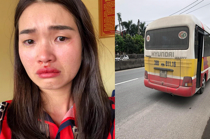 Chụp ảnh xe khách 'đánh võng', nữ hành khách bị đánh dã man