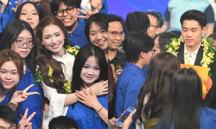 Đình Bắc, Hòa Minzy trong vòng vây khán giả tại lễ trao giải Gương mặt trẻ Việt Nam tiêu biểu 2025